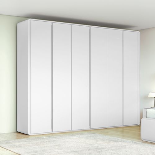 Guarda Roupa Casal 6 Portas 100% MDF Loop Branco